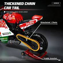 1:8 Bloques de Construcción de Motocicleta de Carreras Estilo Ducati, 805 piezas Motocicleta Mecánica Simulada con Partes Móviles, Juguete de Ensamblaje de Alta Dificultad, Decoración de Escritorio Coleccionable, Regalo Perfecto para Niños y Adolescentes - Multicolor - Ver 6