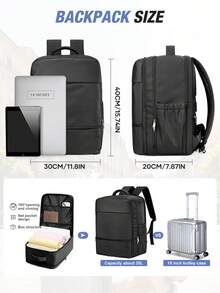 40*30*20cm Mochila de viaje con compresión al vacío, con bomba portátil, bolsa de viaje al vacío sellada de 35L, con sistema de vacío, bolsas de compresión transparentes, cubos de embalaje, múltiples bolsillos, tamaño aprobado por aerolíneas, mochila práctica para estudiantes y viajes al aire libre, disponible en varios colores - Multicolor - Ver 3