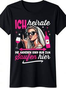 Jga Women's Bridal Shirt, Perfect For A Bachelorette Party, Loose And Comfortable - Back - View 12