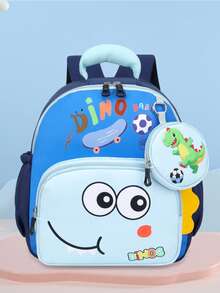 Cute Cartoon Dinosaur Backpack, Lightweight Small Backpack For Kindergarten Kids, Suitable For School, Travel And Play - A - View 16