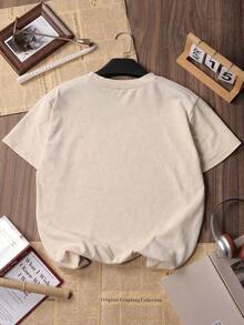 Trus Cotton, Women's Summer T-Shirt With Fun Hop Cartoon Girl Print, Custom Design, Urban Style, Korean Retro Fashion Version, Comfortable, Versatile, Y2k Style, Women's Vest, Suitable For Outdoor Leisure, Regular Niche Punk Style, White Fitted Round Neck T-Shirt For Women, Washed With Aged Effect, Casual. - 白色 - 查看 3
