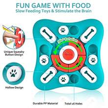 Dog Puzzle Toys, Treat Dispensing Dog Enrichment Toys For IQ Training And Brain Stimulation, Interactive Mentally Stimulating Toys As Gifts For Puppies, Cats, Dogs - 綠色 - 查看 4