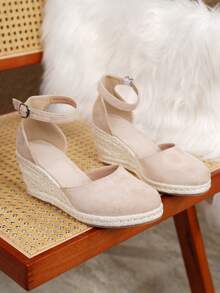 Women's Comfortable Slip-On Round Toe Platform Loafers, Spring/Summer - Apricot - View 5