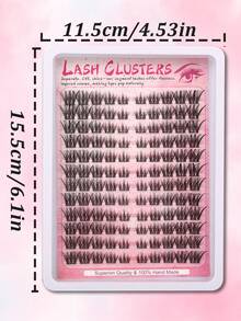 Himirell 120pcs C Curl Natural Lash Clusters, Soft Short Individual Lash Clusters For Eyelash Extensions, DIY Lash Clusters To Create Natural Makeup Look, Easy For Newbies, Reusable, Suitable For Daily Makeup - C - View 6