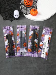 100 túi kẹo Halloween trong suốt, túi quà Halloween hình bí ngô ma, túi kẹo tiệc Halloween, đồ dùng tiệc Halloween, trang trí phân phát kẹo Halloween, túi đóng gói quà tiệc Halloween, túi trang trí kẹo dẻo Halloween, túi đóng gói kẹo hồ lô Halloween, túi đóng gói thực phẩm trong suốt Halloween, túi nướng bánh quy Halloween, túi quà tặng tiệc Halloween, quà tặng Halloween - Con ma dễ thương - Xem 6