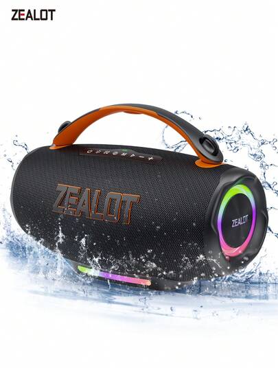 ZEALOT S167 Portable Bluetooth Speaker 100W RGB Party Speaker IPX5 Waterproof Outdoor Bass