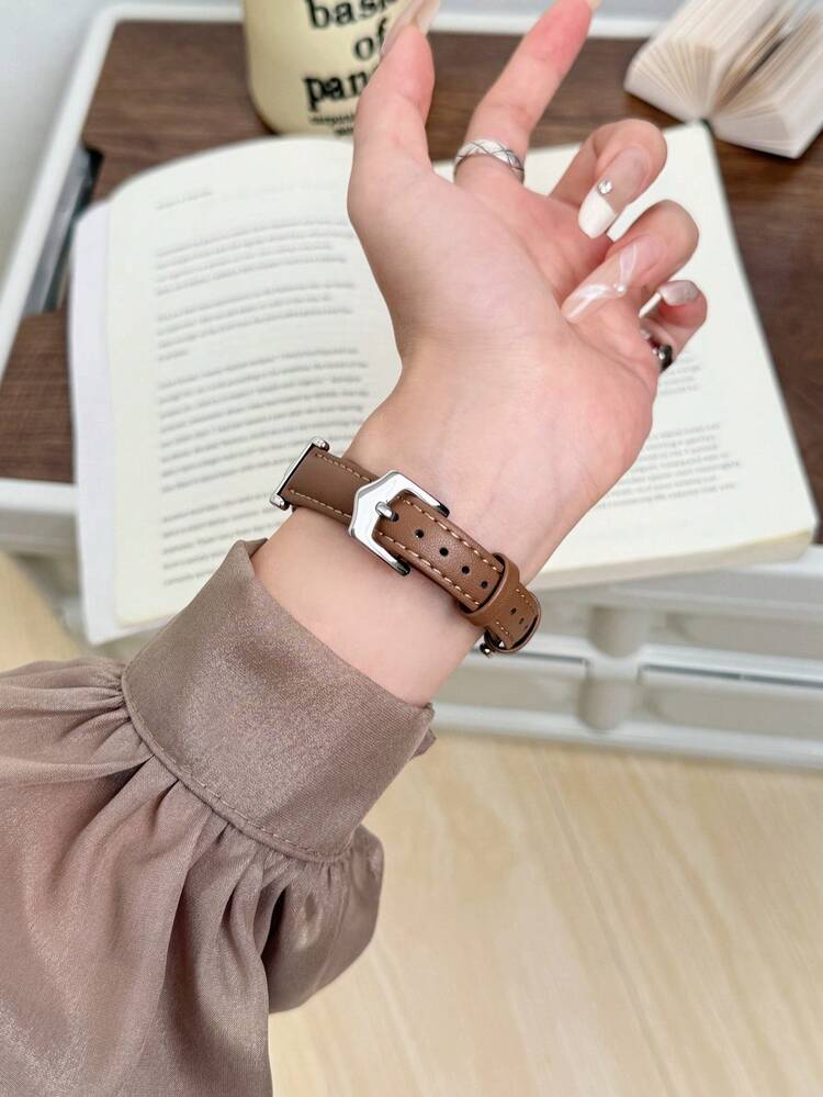 1 chiếc vòng da tương thích với dây đeo cho nữ 38mm 40mm 41mm 42mm 44mm 45mm 46mm 49mm Series Ultra 10/9/8/7/6/5/4/3/2/1 SE - Nâu cổ điển - Xem 4