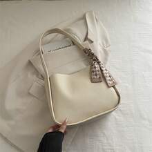 Bolso de mano moderno y versátil para mujer, estilo casual elegante con un toque de alta gama, bolso de hombro estiloso ideal para ir de compras, moda otoño-invierno 2026, nuevo diseño de nicho, bolso de cuero suave de gran capacidad para llevar al hombro o bajo el brazo, con diseño de bolso tote madre-hija. - Negro - Ver 8
