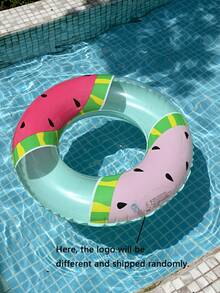 1 pieza Flotador en forma de sandía para piscina de 60-90cm, flotador inflable creativo para fiestas en la piscina y la playa, regalo perfecto para diversión y relajación en la piscina durante las vacaciones de los adultos - Verde - Ver 7