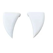 2-Piece Set Of Car Fangs, Monster Teeth Halloween Car Decoration, Funny Vampire Teeth Car Accessory, Can Be Attached To The Front Grille, Halloween Decoration, Christmas Decoration - White - View 2