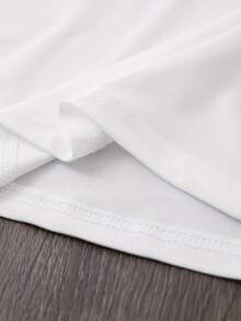 T-shirt graphique de boule de bowling d'été pour hommes - Chemise en tricot de polyester à manches courtes décontractée, motif géométrique, col rond, unisexe pour adultes - Blanc - Voir 6