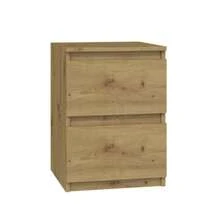 30x30x40cm 2抽屜床邊櫃，現代極簡風床頭櫃，4色可選，適用於臥室、客廳、居家辦公室的小型窄身儲物櫃，省空間緊湊式床邊櫃，配備滑順抽屜 - 彩色 - 查看 19