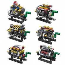 Engine Building Block Model, Mechanical Engineering Construction Blocks, Collectible Model Gift For Block Enthusiasts, Suitable As Home Decor And Birthday Gift, Halloween, Christmas Gift - Engine Building Blocks - View 10