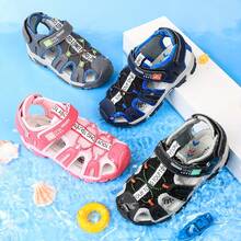 Children's Closed Toe Water Sandals, Lightweight Outdoor Sports Sandals For Boys And Girls, Spring/Summer - Black - View 3