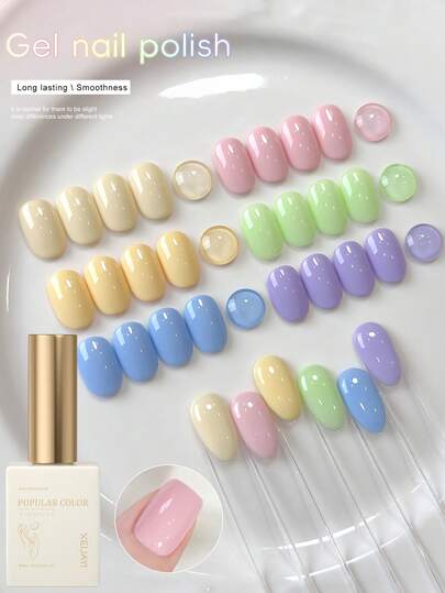 XEIJAYI 6件組/套 15ml 彩色系列凝膠指甲油 - 持久光澤、高飽和度亮面、堅固耐用凝膠指甲油，適用於美甲沙龍DIY，女性禮物