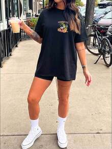 Women T-Shirts - Black - View 2