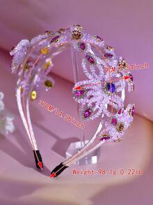 1 chiếc băng đô cài tóc đính hoa pha lê thủ công thanh lịch, duyên dáng, thích hợp cho các buổi lễ kỷ niệm, dạ hội, lễ hội âm nhạc. - Nhiều màu - Xem 4