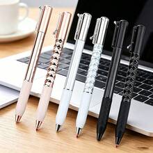 0.5mm Simple Push-Button Transformable Ballpoint Pen, Business Office Supplies, Geometric Fidget Pen, Back To School - Round - View 1