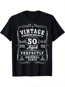 Vintage 50th Birthday Decoration, Men's 50th Birthday T-Shirt WUAP - Black - View 1