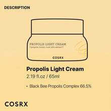 Crema Ligera de Propóleos COSRX 65ml - Hidratante y Calmante, Repara la Barrera Cutánea, Control de Grasa, Ideal para Piel Grasa, Mixta y Sensible, Regalo Perfecto para Mujeres - Blanco - Ver 7
