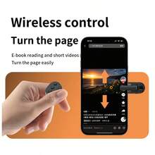 Page Turner Ring Remote Control For IPhone Kindle Android Tablets E-Readers Reading, Clicker Page Turner Remote Control - Black - View 7