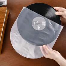 7/10/12 pulgadas Fundas interiores transparentes antiestáticas para discos de vinilo de 12 pulgadas, proporcionando protección para las colecciones de discos de vinilo LP. - 12 pulgadas, 50 unidades - Ver 3
