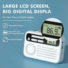 Mini Radio FM con Altavoz, Radio Compacta con Toma para Auriculares, Recargable, Batería de Larga Duración de 1200mAh, Adecuada para Uso Interior, Exterior y de Emergencia, Ligera y Portátil, Cabe en el Bolsillo o Mochila - Ver 4