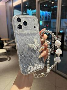Ốp lưng điện thoại đính đá họa tiết da báo, dây đeo, tương thích với iPhone 17/16/15/14/13/12/11, vỏ bảo vệ cho Apple. - Nhiều màu - Xem 5