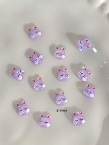 20pcs Random Assortment Packaging Cute Animal Nail Accessories Including Rabbits, Puppies, Ducklings, Etc. Suitable For Nail Decoration Accessories Crafts DIY Nail Accessories - Multicolor - View 9