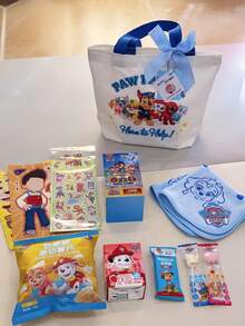 Paw Patrol 1件裝汪汪隊主題生日禮物 多功能肩背包 大容量便攜帆布包 帆布紀念袋 適合兒童 - 彩色 - 查看 3