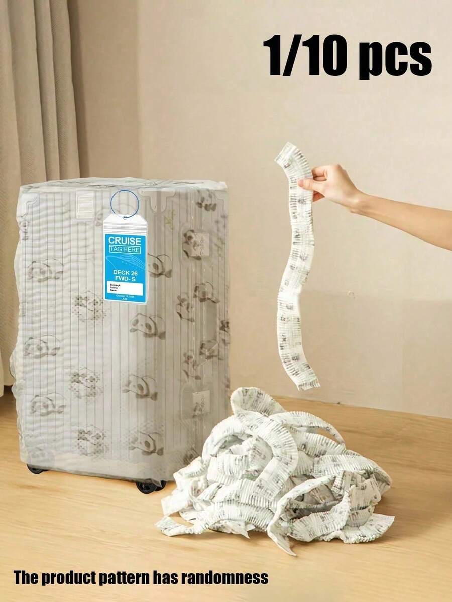 Vỏ bọc chống bụi vali dùng một lần bằng vải không dệt phủ toàn bộ đa năng, túi bảo vệ vali chống nước, phụ kiện túi hành lý đa năng, đồ dùng thiết yếu lưu trữ du lịch kỳ nghỉ mùa hè mùa đông, vật dụng cần thiết cho chuyến bay bãi biển du thuyền cắm trại, phụ kiện ô tô & trang trí nhà cửa - Nhiều màu - Xem 1