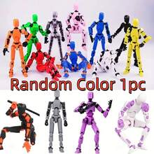 1pc Articulated Action Figure, 3D Doll Model Design, Multi-Joint Posable DIY Assemble Digital Portrait Desktop Decor Accessory. Includes Assorted Weapons As Christmas/Halloween Gift Box, Random Color Shipped - Multicolor - View 9