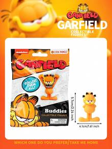 GARFIELD 加菲猫官方授权盲盒3D收藏人偶微缩模型家居装饰可动人偶雕像随机角色套装尼克儿童频道 - 多色*3 - 查看 5