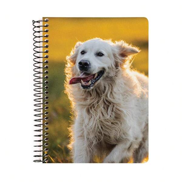 1pc Personalized Photo Spiral Notebook Custom Picture Name Journal Cute Puppy Art Cover Pet Lover Gift