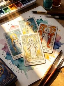 塔羅牌組 - 智慧在模糊的邊界中綻放，尋找你的真理。神秘占卜、神諭卡、靈性占卜、占星心理學占卜遊戲、巫術神秘互動卡牌遊戲、派對娛樂占卜工具。塔羅愛好者與初學者的禮物。 - 查看 3