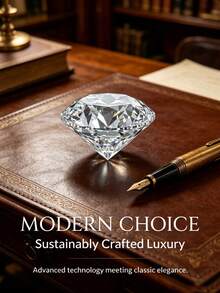 Piece Round Brilliant Cut Diamond Loose Stone, High Clarity Sparkling Gem, Choice For Engagement Rings, Elegant Jewelry Making Accessory, Imported Craft Lab-Created Moissanite Wedding Ring Set-Hardness 9.25, Second Only To Natural Diamonds, This Scratch-Resistant And Durable Set Is Perfect For Daily Wear By Couples. - High Quality - View 11