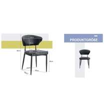 Ergonomic Dining Chair Set Of 2 / Minimalist Dining Chair / With Curved Backrest / Load Capacity Up To 120 Kg / Suitable For Restaurants, Kitchens Or Living Rooms - Black - View 9