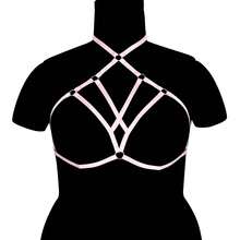Bộ đồ bó sát toàn thân phong cách Gothic dành cho nữ, kèm dây nịt, áo ngực và phụ kiện dạng lồng, dây nịt gợi cảm tối giản. - A - Xem 12