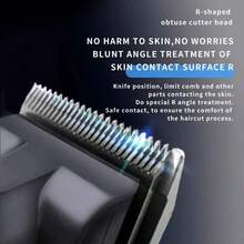 KeMei KM-2299+KM-2296 Professional Wireless Hair Clipper & Trimmer Set, USB Dual Charging Base, Adjustable Men's Electric Beard Trimmer, Ceramic Blade Home Hair Clipper - View 3