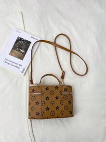 2026 Nova Bolsa de Ombro Retrô com Corrente de Caixa para Mulheres, Bolsa Transversal Versátil e da Moda, Bolsa de Maquiagem, Bolsa de Batom, Porta-Moedas - Castanho - Visão 8