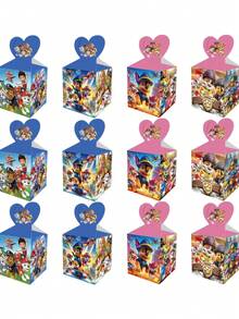 6/12pcs/Set Paw Patrol Themed Holiday Birthday Party Supplies Candy Box Gift Box Packaging - Cartoon - View 9