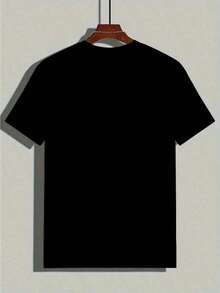 Blaues T-Shirt mit dem Schriftzug "CAROLINA" auf der Brust.Dieses T-Shirt mit Rundhalsausschnitt bietet einen klassisch-sportlichen Look. Reguläre Passform, Sommer-T-Shirt. - Schwarz - Übersicht 5