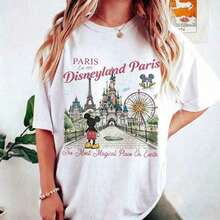 Disney Unisex Loose T-Shirt Vintage Walt DisneyWorld Shirt, Disneyland Paris Shirt, RetroMickey Disneyland Tee, Magic Kingdom Castle Tee, DisneyVacation Shirt --Disneys Disneyland Paris The Magic Kingdom Disneyesque B6Holiday Gifts Valentine's Day Gifts Earth Day Gifts Oktoberfest Gifts Summer Bank Holiday Gifts - trắng - Xem 6