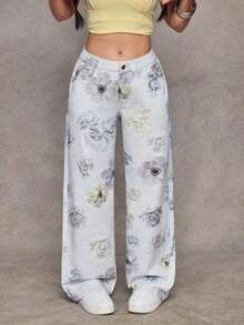 ICON Mujeres Jeans de mezclilla lavados con bordado y lazo - Multicolor - Ver 4