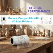Transparent Self-Adhesive Thermal Sticker Paper – Clear Label Paper For Mini Pocket Printers, Perfect For Bullet Journals, Scrapbooking, Planner Decoration, DIY Projects & Home Organization - View 12