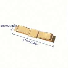 1Set/2/4Sets Handmade Metal Bow Labels With Washers Wallet Bag Sewing Labels, For DIY Craft Bags, Hats, Clothing, Handmade Products, Crochet Supplies - Gold - View 12