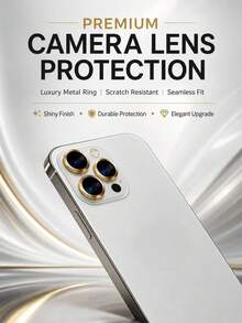Arvin 3年極致耐用 17 Pro Max/17 Pro/16 Pro Max/16 Pro/15 Pro Max/15 Pro/15Plus/16Plus/17Air/16e 相機鏡頭保護貼 1:1隱形貼合、超清晰、不易碎、強吸附、相容手機殼，金屬強化玻璃後置相機螢幕蓋 - 金色 - 查看 5