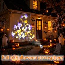 1pc Halloween Dynamic Projection Night Light, Plug-In Type, No Battery, 360° Rotation, Creates Unique Halloween Atmosphere, Holiday Ambiance, Birthday Gift, Suitable For Bedroom, Living Room Ceiling, RV Camping - Halloween Dynamic Projector Light [Plug-in Version] - View 4
