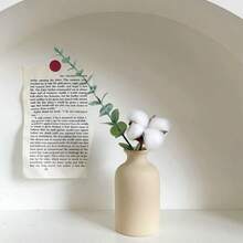 1件手工復古迷你小花瓶，鄉村農舍風花卉中心裝飾，客廳波希米亞居家裝飾 - 米色 - 查看 3
