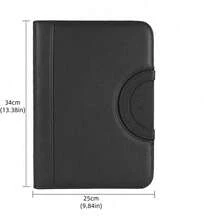 A4 Folder Briefcase, PU Leather, With A 25-Page Notebook, Pen, Calculator, 4 Ring Binders, 9 Card Slots, And 10 Transparent File Bags | Professional Business Document Organizer, Suitable For Meetings, Interviews, And Classes, An All-In-One Document Writing Set. - A - 查看 4